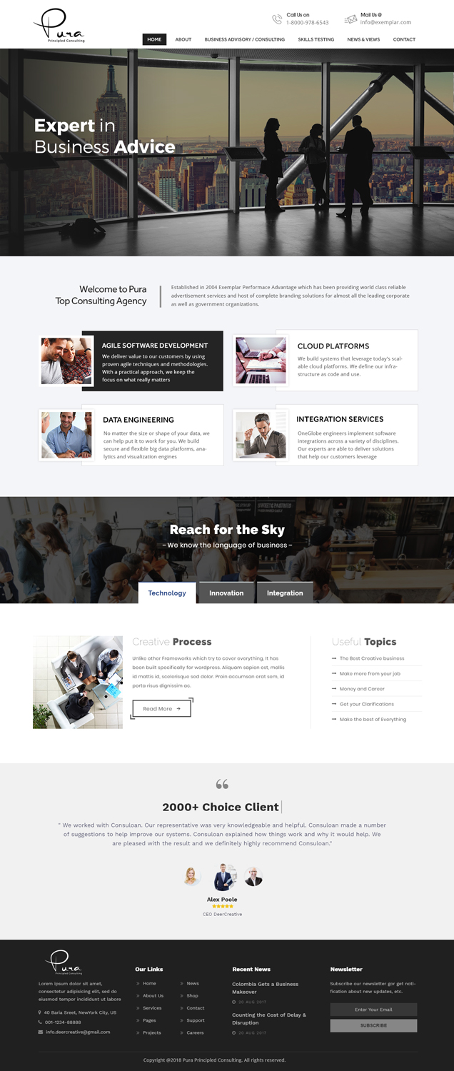 Web Design par Xclusive Designers pour Pura Principled Consulting Pty. Ltd. | Design #17631129