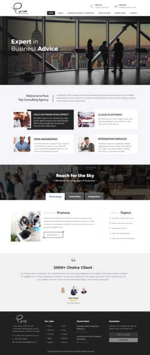 Web Design by Xclusive Designers for Pura Principled Consulting Pty. Ltd. | Design: #17631129