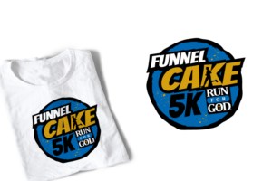 Funnel Cake 5K (and Run for God logo) | Logo Design by TRHZ