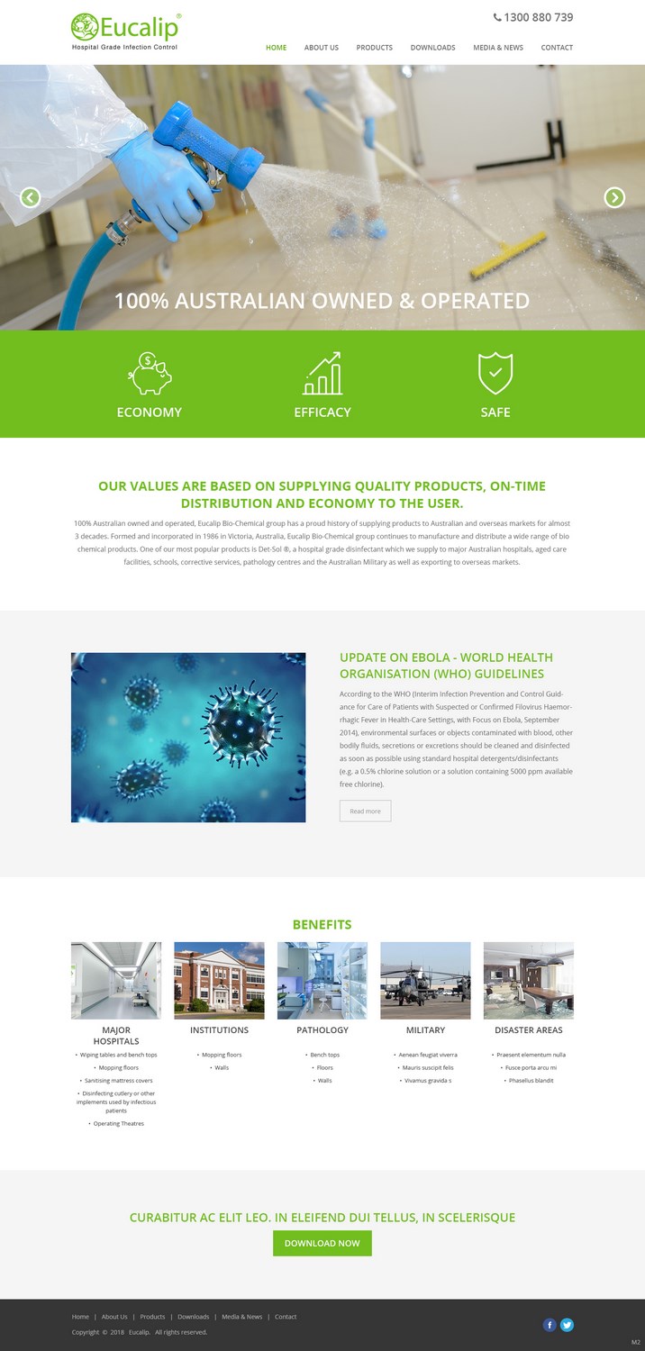 Web-Design von pb für Eucalip Bio Chemical Group Pty Ltd | Design #17614710