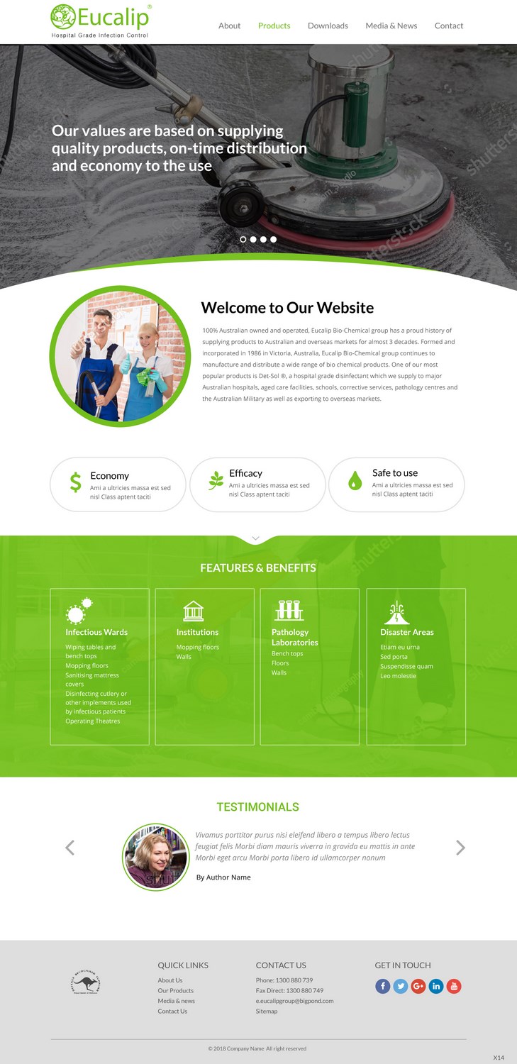 Web-Design von pb für Eucalip Bio Chemical Group Pty Ltd | Design #17614711