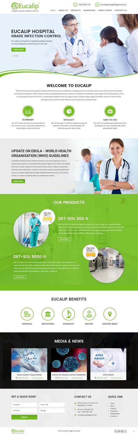 Web-Design von pb für Eucalip Bio Chemical Group Pty Ltd | Design: #17741496
