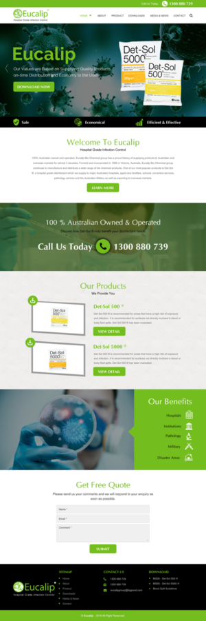 Web-Design von rightway für Eucalip Bio Chemical Group Pty Ltd | Design: #17611839
