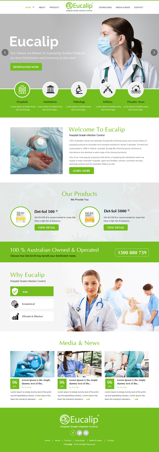 Web Design par rightway pour Eucalip Bio Chemical Group Pty Ltd | Design #17611840