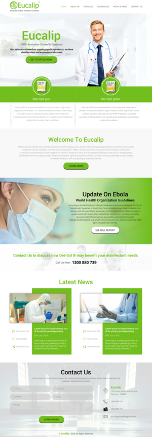 Web-Design von rightway für Eucalip Bio Chemical Group Pty Ltd | Design: #17611841