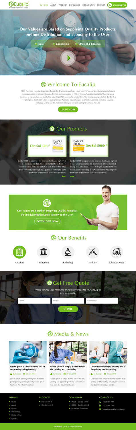 Diseño Web por rightway para Eucalip Bio Chemical Group Pty Ltd | Diseño #17611842