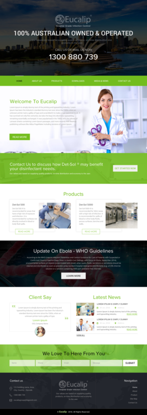 Web-Design von rightway für Eucalip Bio Chemical Group Pty Ltd | Design: #17611847