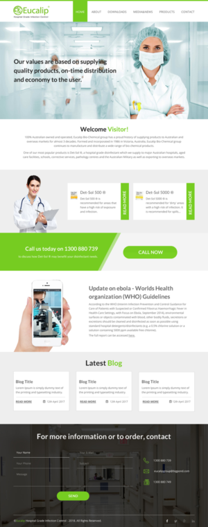Web-Design von rightway für Eucalip Bio Chemical Group Pty Ltd | Design: #17611849