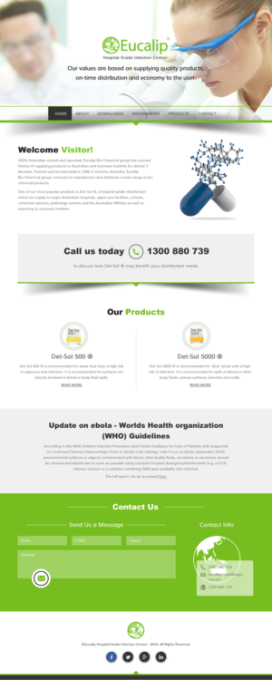 Web-Design von rightway für Eucalip Bio Chemical Group Pty Ltd | Design: #17611851