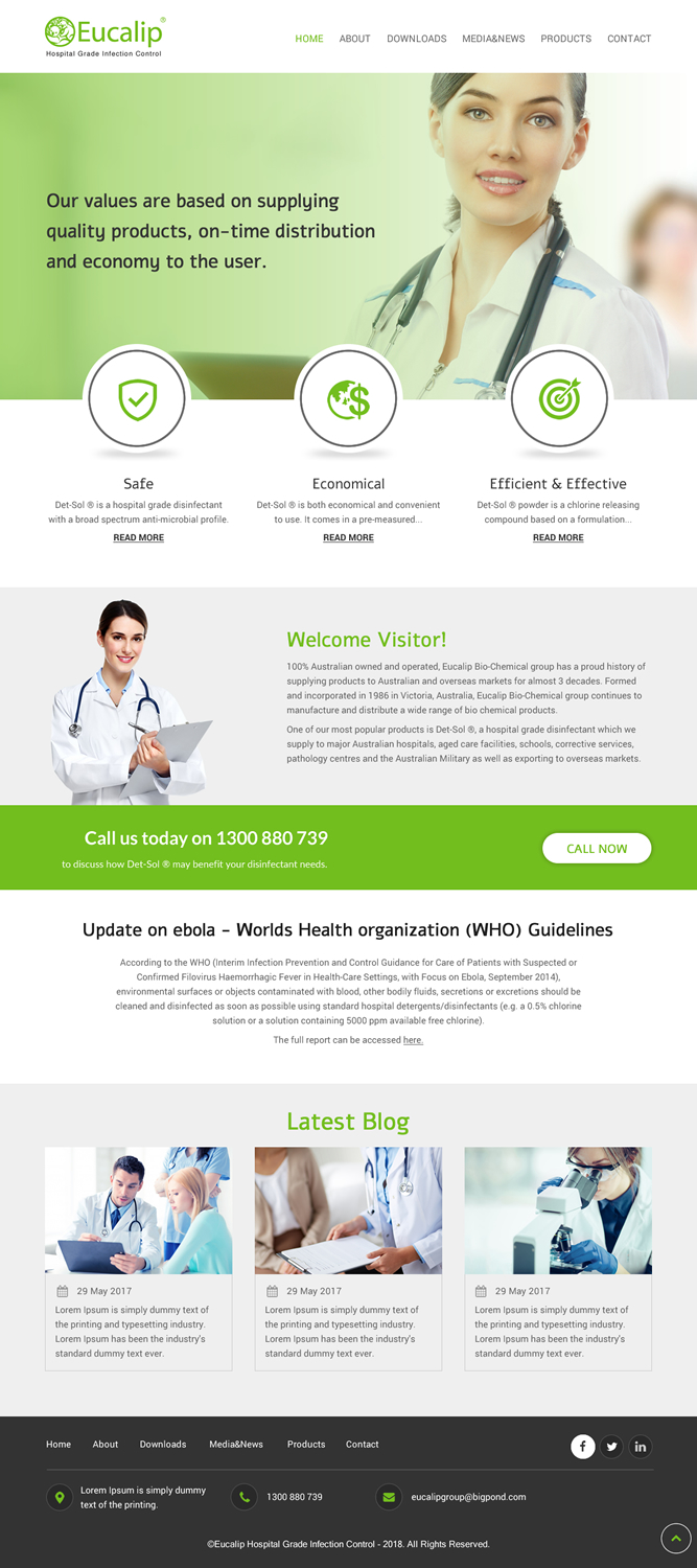 Web-Design von rightway für Eucalip Bio Chemical Group Pty Ltd | Design #17611859