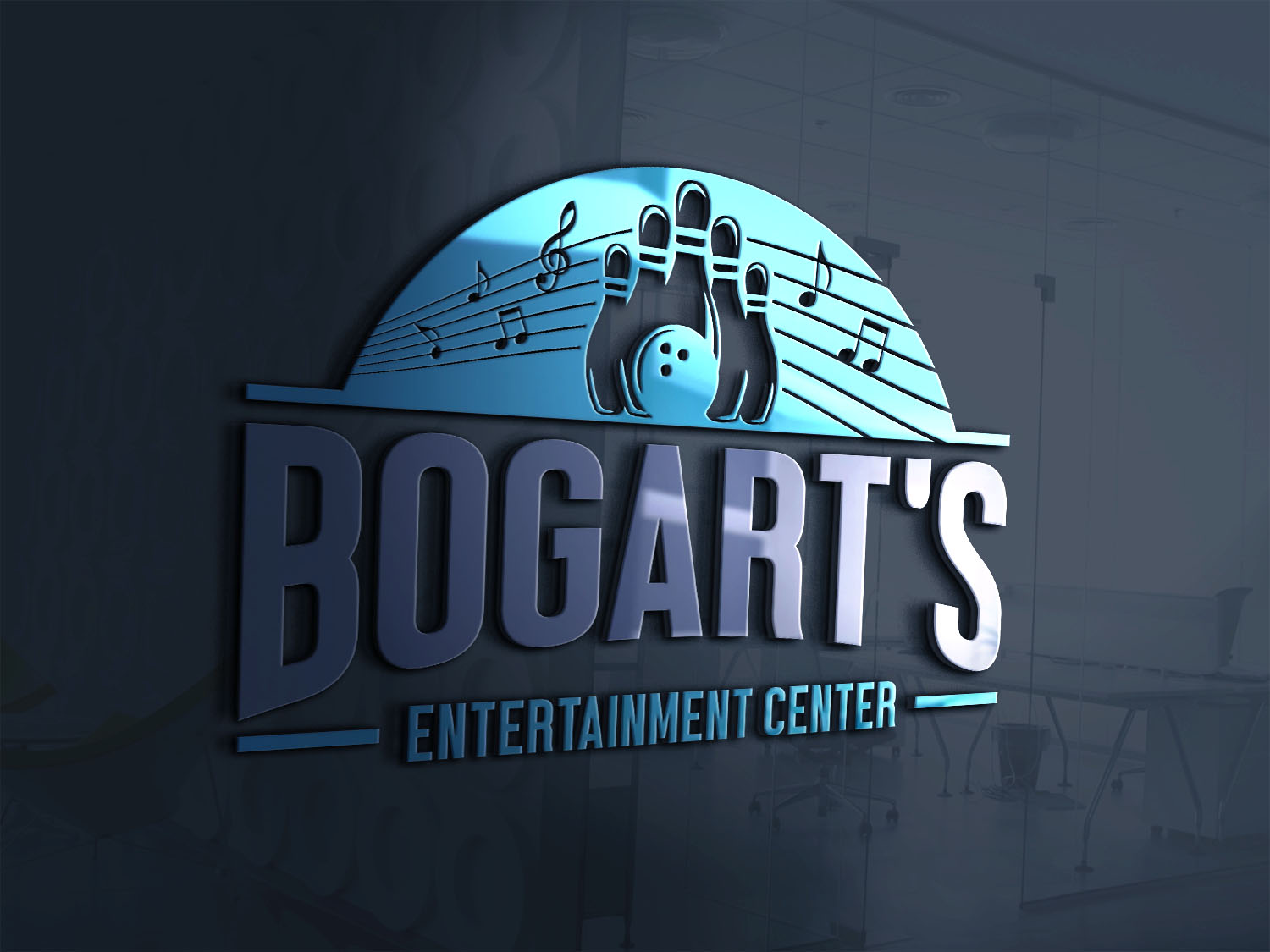 Logo Design by Khalik for Bogarts entertainment center | Design #17579801