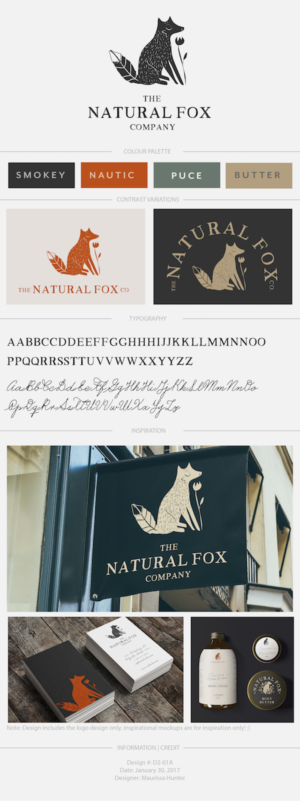 Logo Design by Maurissahunter for the natural fox company | Design: #17624006