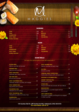 Menu Design by C23design Company
