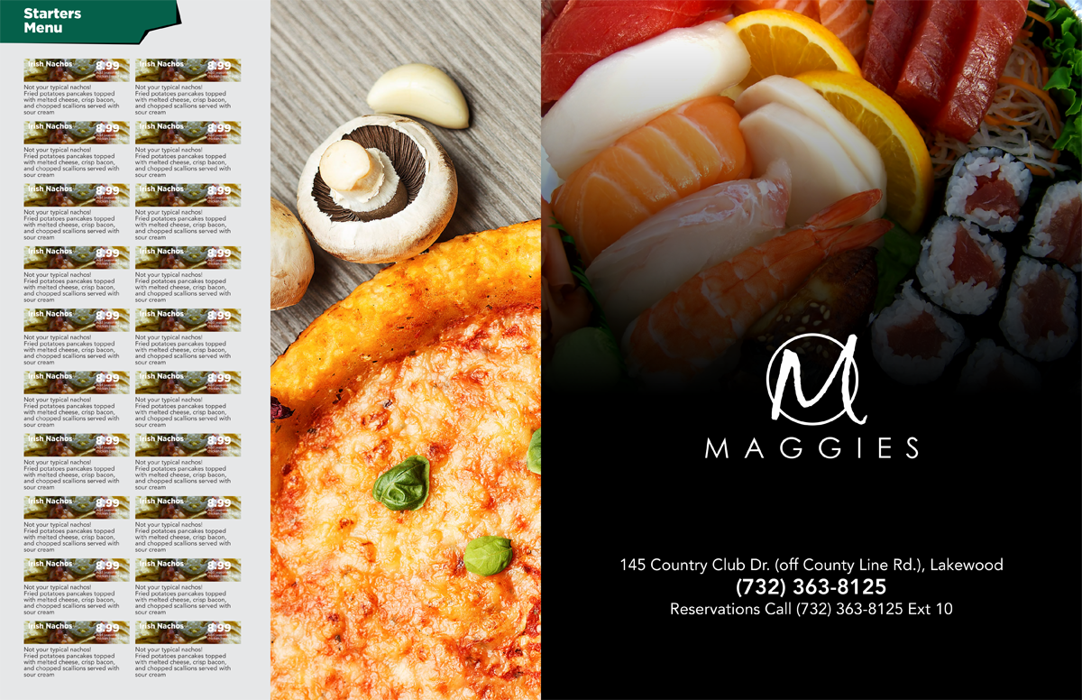 Menu Design by barinix for this project | Design #2830441