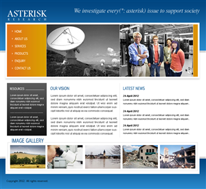 Wordpress Design by webwinner for Asterisk Research | Design: #717471
