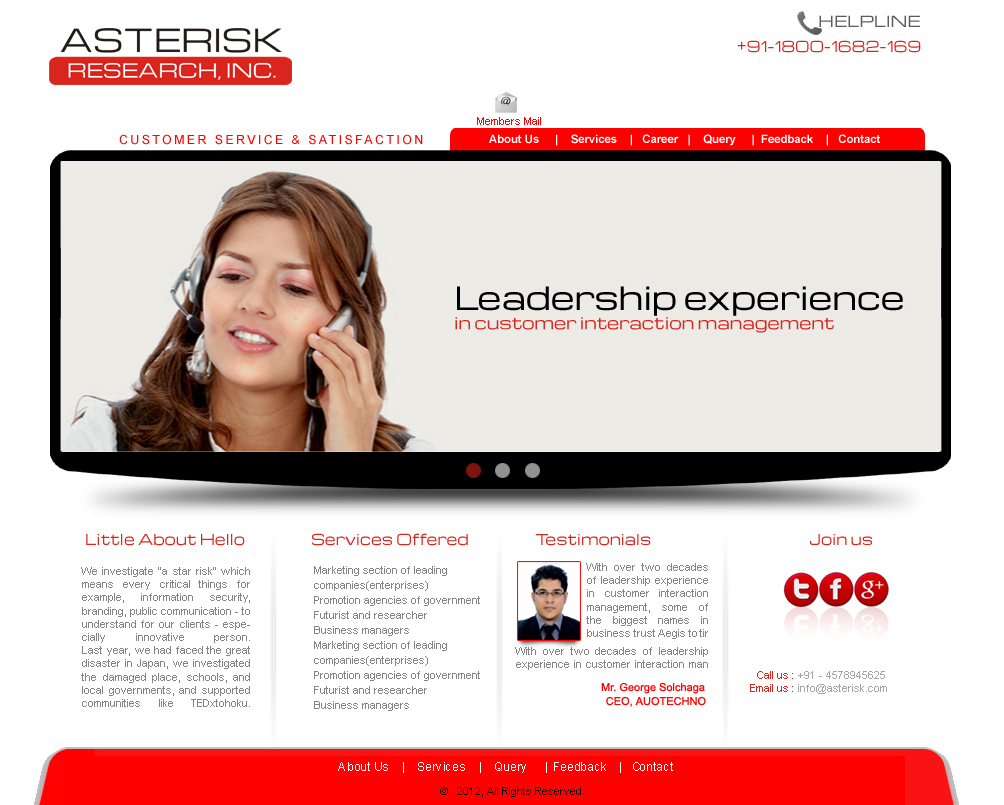 Design Wordpress par webwinner pour Asterisk Research | Design #731867