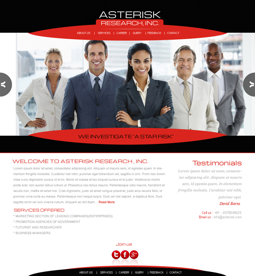 Wordpress Design by webwinner for Asterisk Research | Design #731931