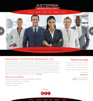 Wordpress Design by webwinner for Asterisk Research | Design: #731931