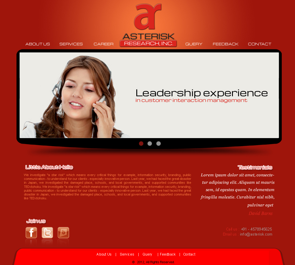 Wordpress Design by webwinner for Asterisk Research | Design #733907