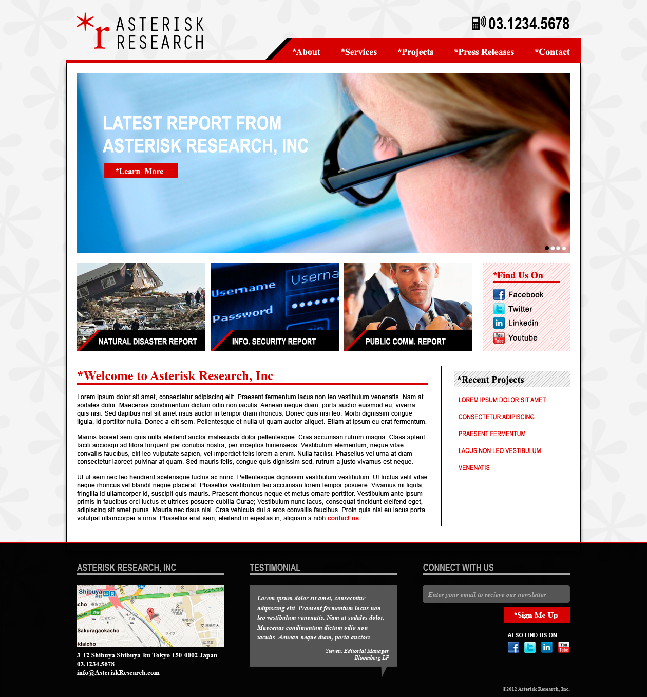 Wordpress Design by MIND for Asterisk Research | Design: #828895