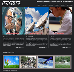 Wordpress Design by Vblue for Asterisk Research | Design: #731179
