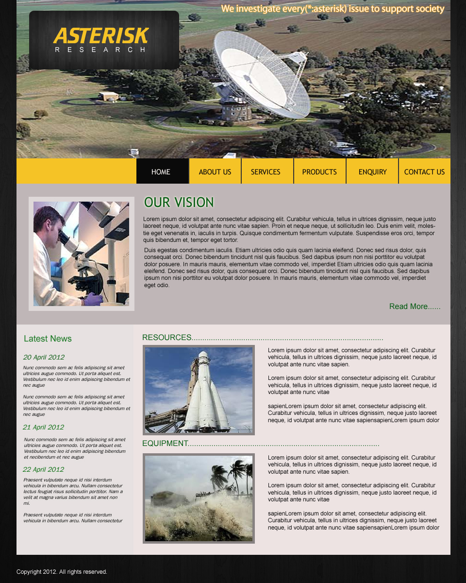 Design Wordpress par Vblue pour Asterisk Research | Design #826019