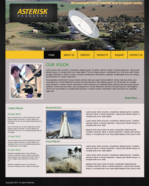 Wordpress Design by Vblue for Asterisk Research | Design: #826019