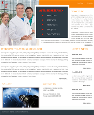 Wordpress Design by Vblue for Asterisk Research | Design: #857753