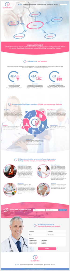 Webdesign for Non profit Diabetes education company | Web-Design von -Marc-