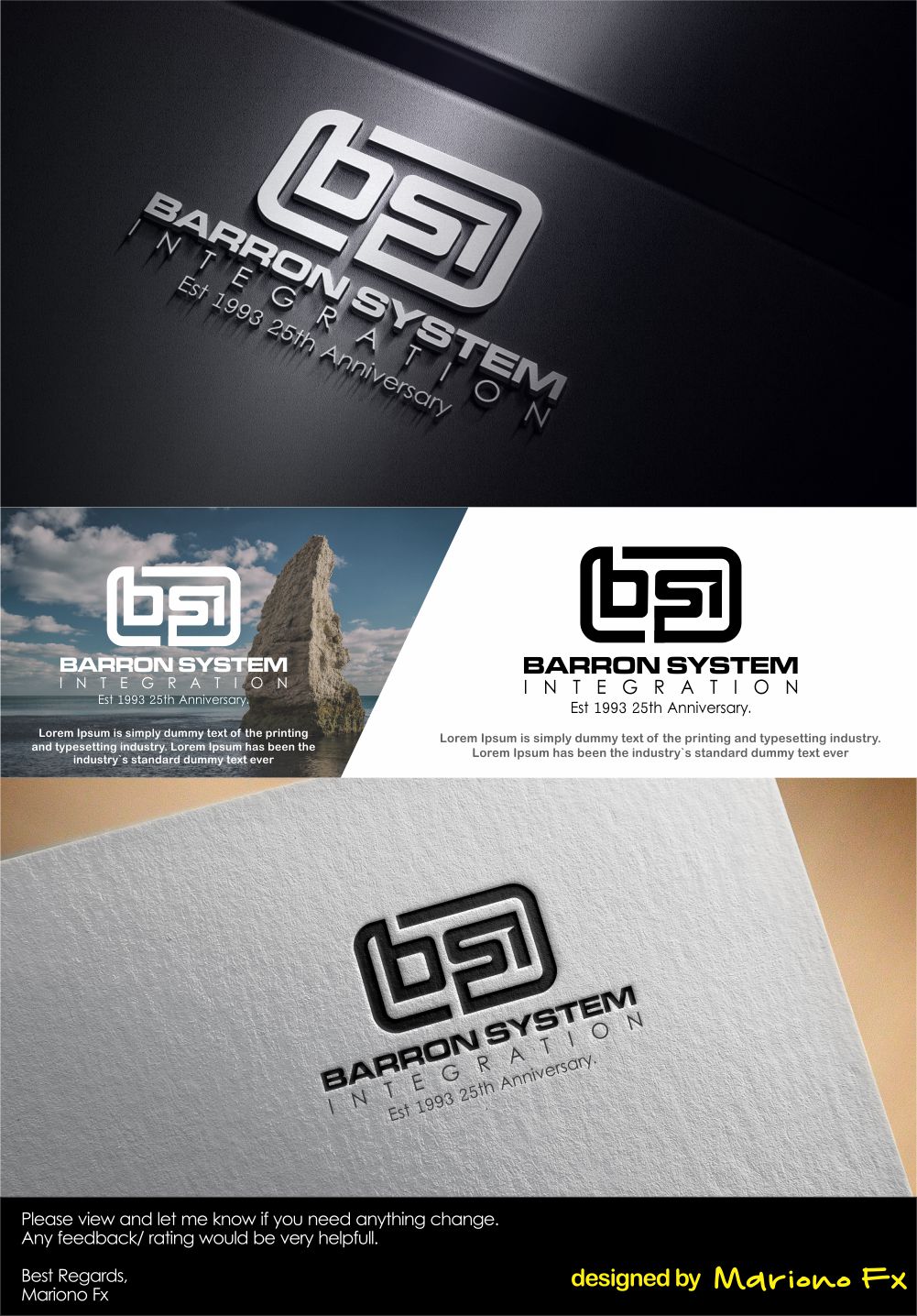 Design de Logo par Mariono Fx pour Barron System Integration, Inc. | Design #17591673