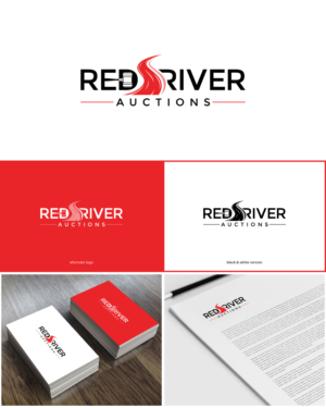 RED RIVER AUCTIONS | Design de Logo par MoonFeather