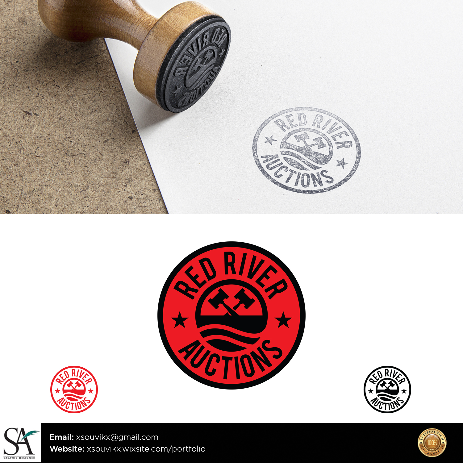Logo Design by Souvik Roy (Alex Pro) for Red River Auctions | Design #17600548