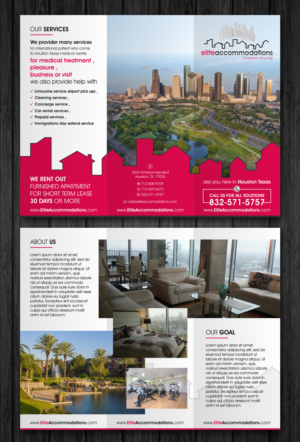 Brochure Design by ecorokerz for Elite Accommodations | Design #17585907
