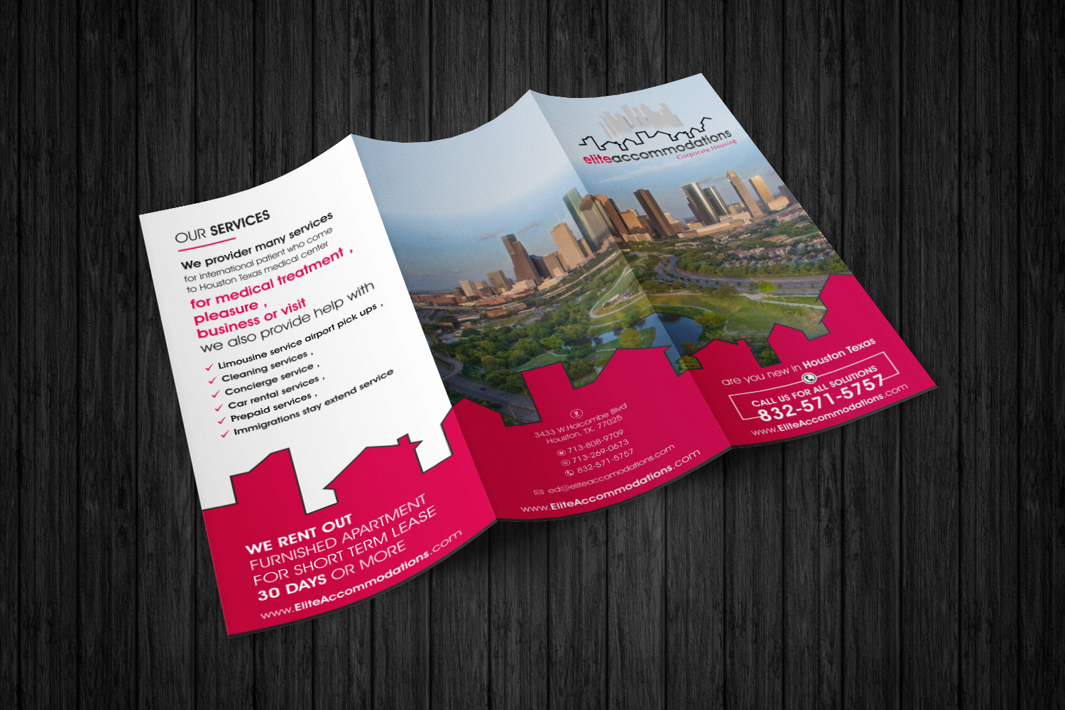 Diseño de Brochure por ecorokerz para Elite Accommodations | Diseño #17585908