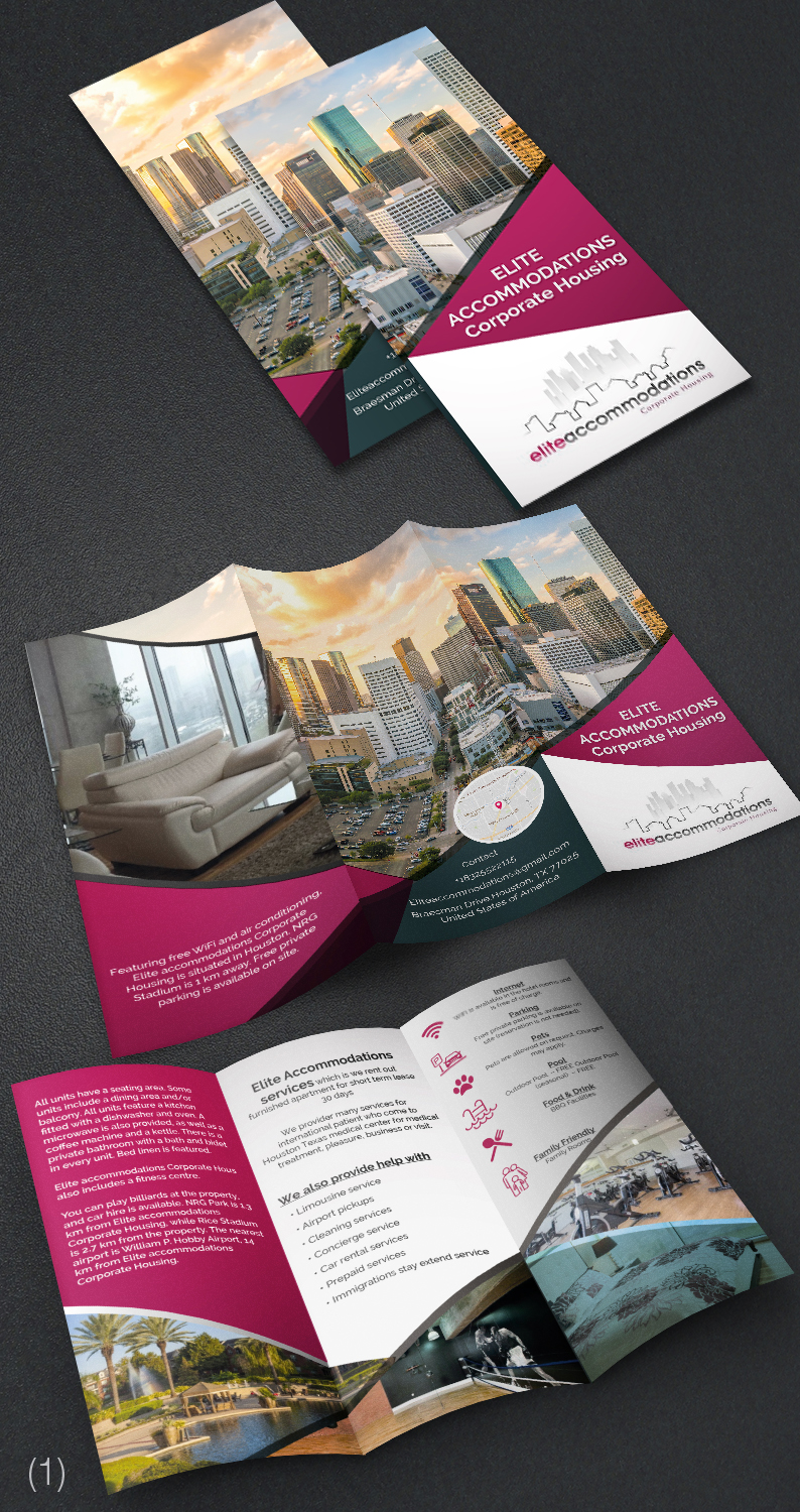 Brochure Design by Designanddevelopment for Elite Accommodations | Design: #17586953
