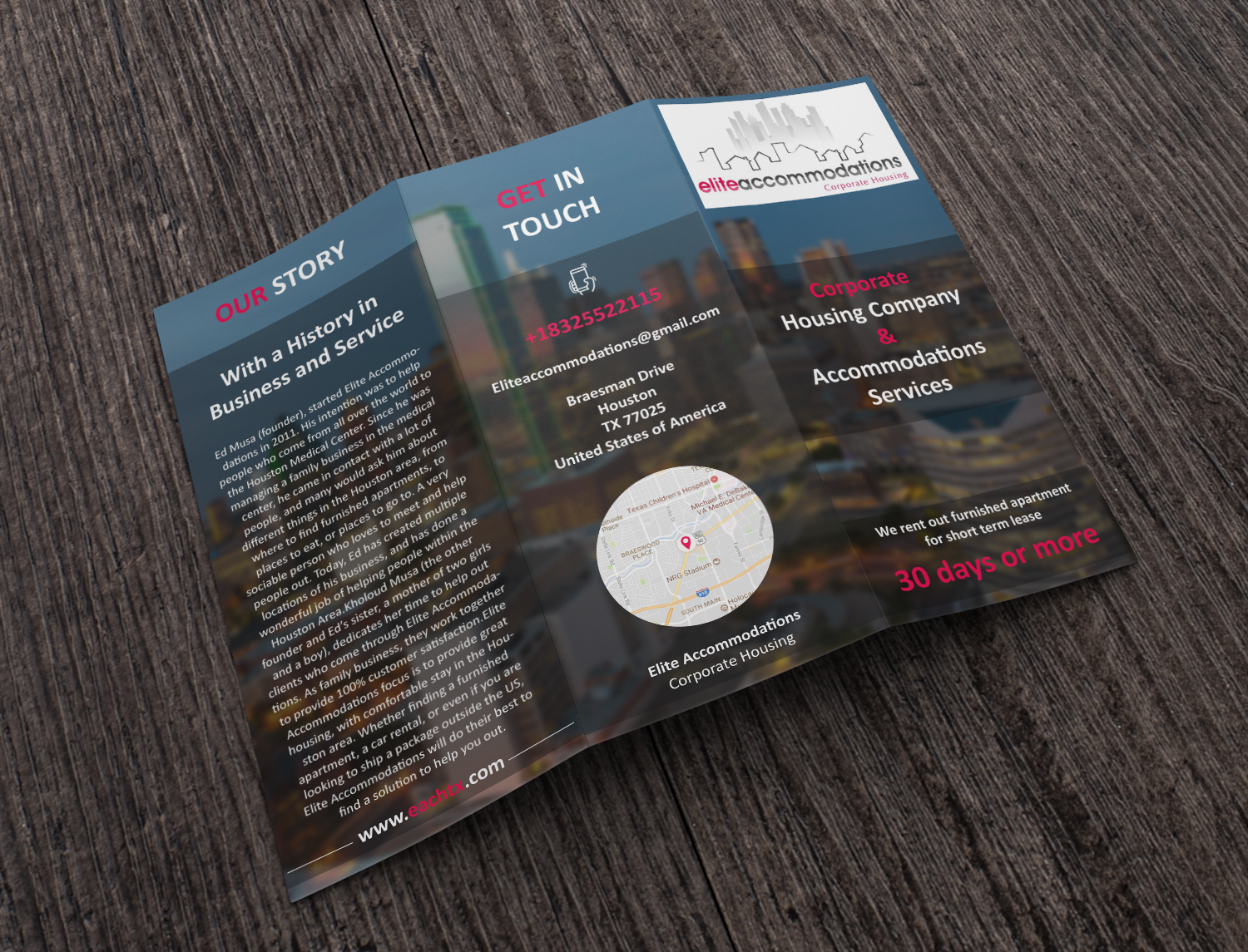 Brochure Design by HamzaMalik for Elite Accommodations | Design #17586771