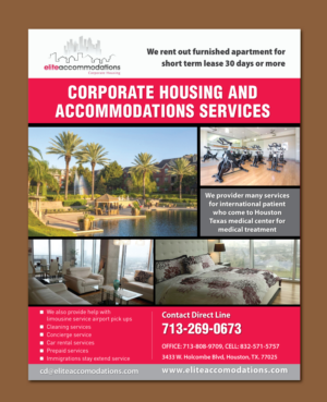 Brochure Design by meet007 for Elite Accommodations | Design: #17586893