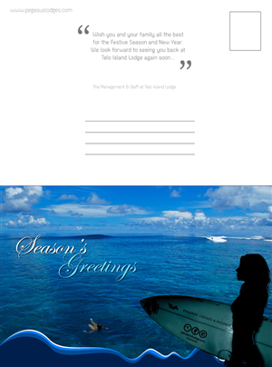 Telo Island Lodge Christmas wishes 2013  | Postcard Design by MicroZ