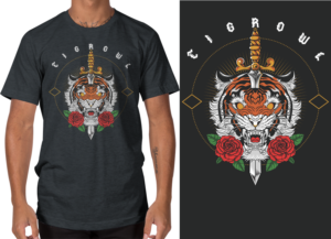 The coolest tiger t-shirt design  | T-shirt Design by a.o.d