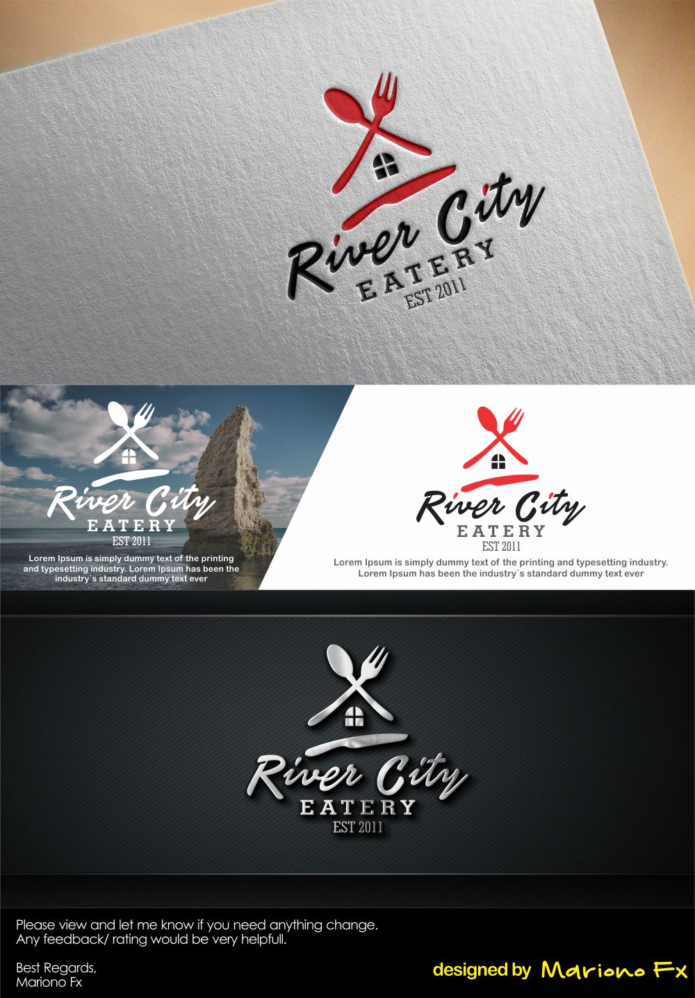 Logo Design by Mariono Fx for River City Eatery | Design #17610059