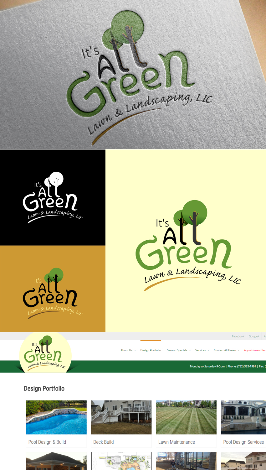 Logo Design by uk for It’s All Green Lawn & Landscaping, LLC | Design #17605943