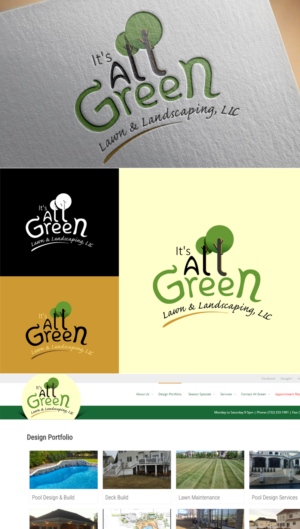 Logo Design by uk for It’s All Green Lawn & Landscaping, LLC | Design: #17605943
