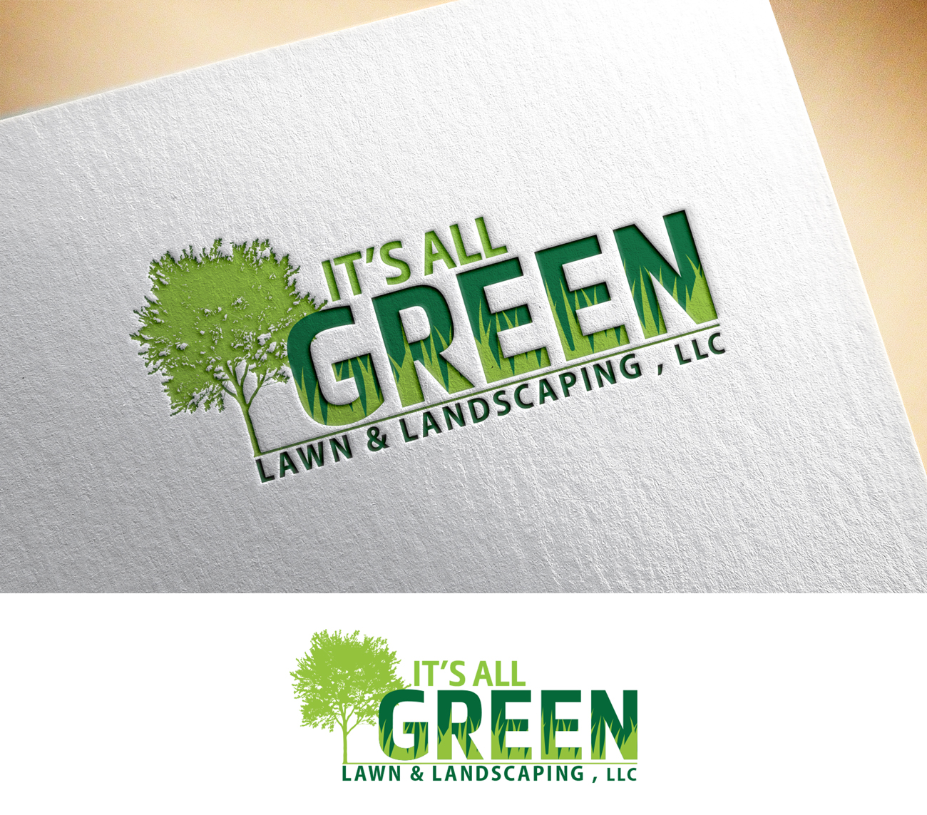 Logo Design by Impressive Solutions for It’s All Green Lawn & Landscaping, LLC | Design: #17608398