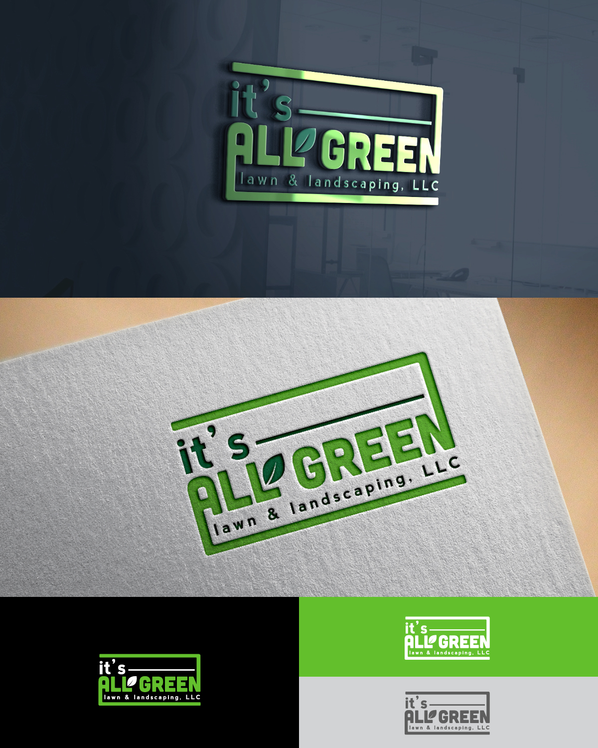 Logo Design by Anekaa for It’s All Green Lawn & Landscaping, LLC | Design #17608440