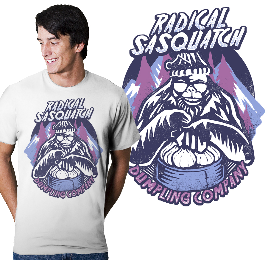Diseño de Camiseta por krizvector para Radical Sasquatch Dumpling Company | Diseño #17624208