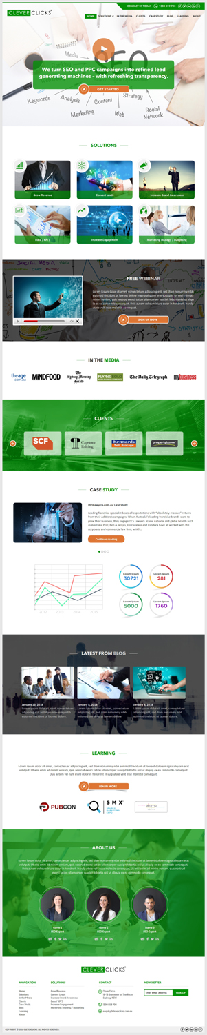 Web Design by -Marc- for CleverClicks | Design #17650444