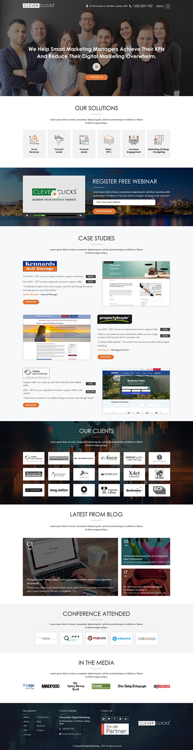 Web Design par Sbss pour CleverClicks | Design #17799491