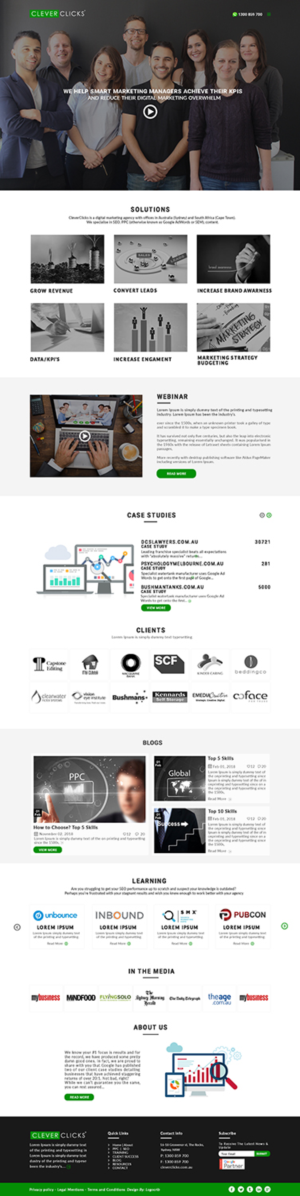 Web Design by bdesigner9 for CleverClicks | Design #17692405