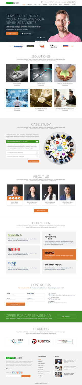 Web Design par dribbble pour CleverClicks | Design #17658981