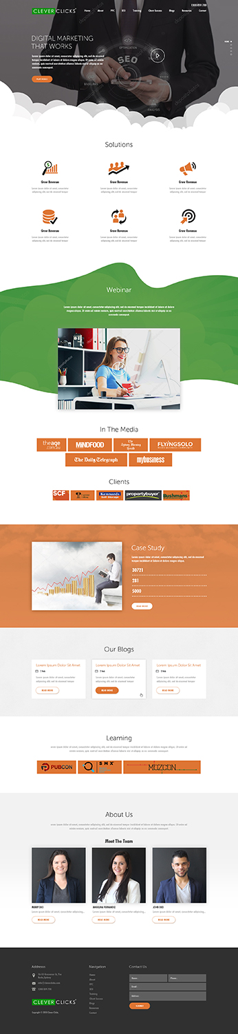Diseño Web por PiXthemes para CleverClicks | Diseño #17754340